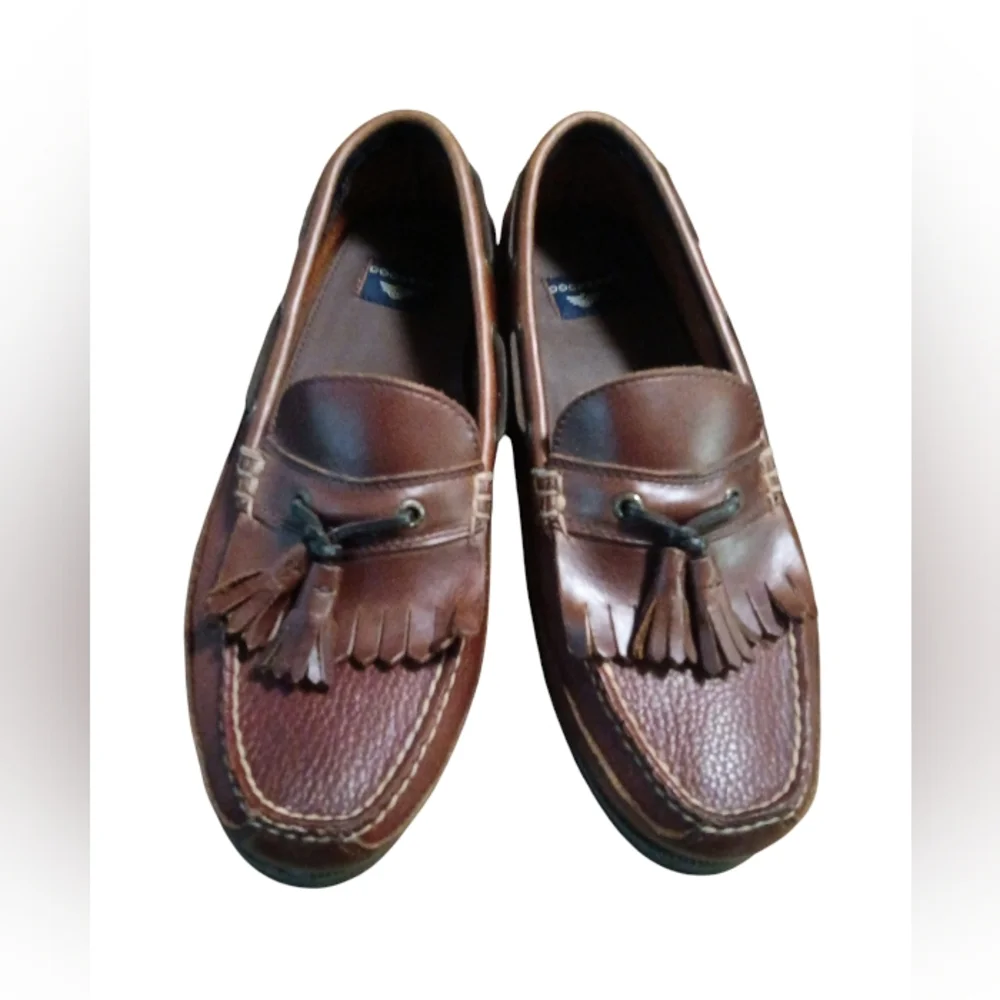 Dockers Men's Brown Leather Boat Shoes Size 10W